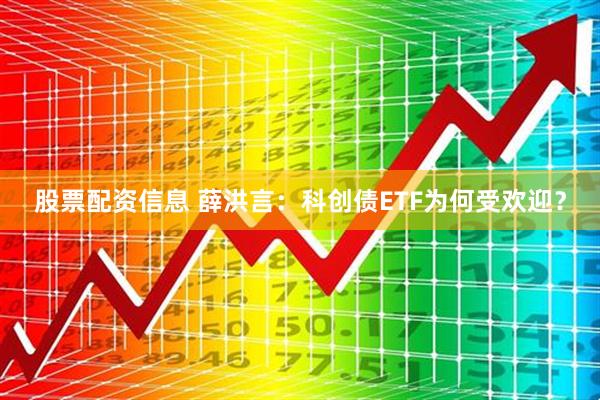 股票配资信息 薛洪言：科创债ETF为何受欢迎？